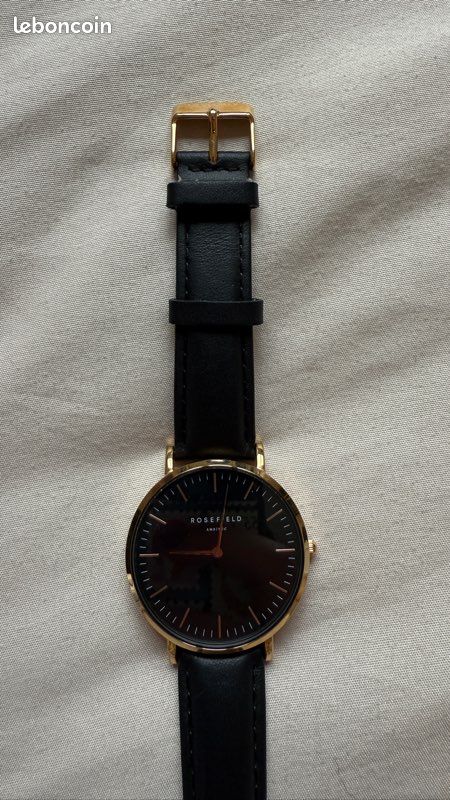 Montre Rosefield noir et dorée (image 4)