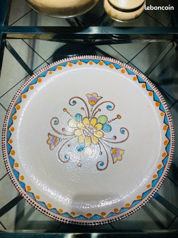 Plat céramique V.Pinto Vietri Italie - Décoration