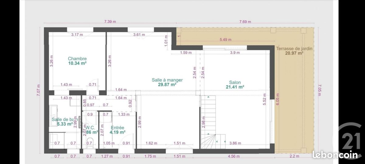 Maison a louer saint-medard-en-jalles - 7 pièce(s) - 109 m2 - Surfyn