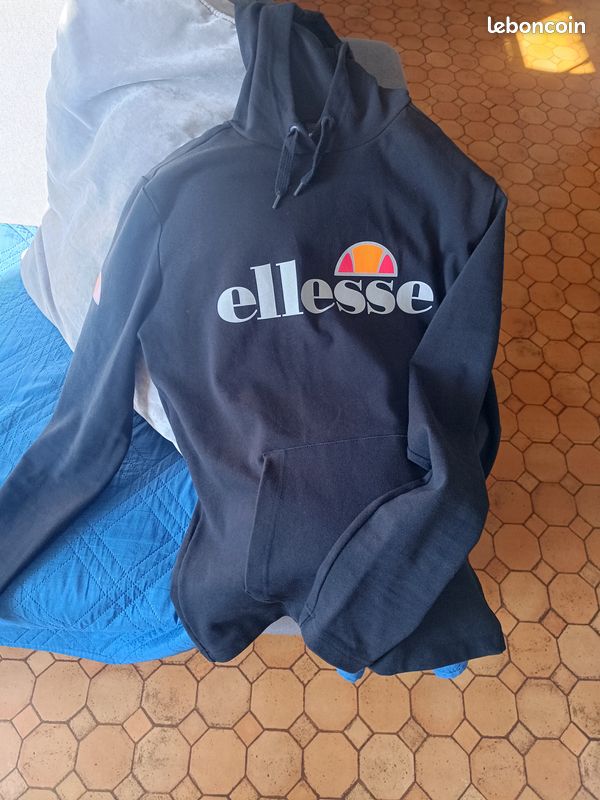 Sweat à Capuche Ellesse Femme – Bleu – Taille XS – Coton Et Polyester – Occasion