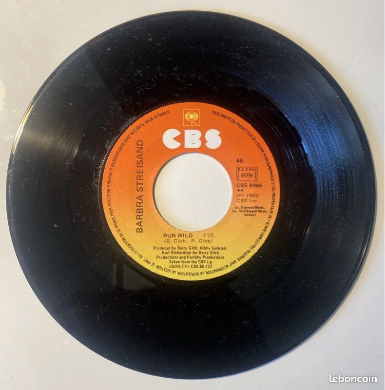 VINYLE 45 Tours BARBARA STREISAND 1980 (image 3)