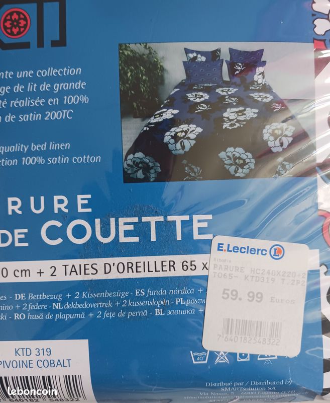 Housse de Couette Bleu NEUVE (image 1)