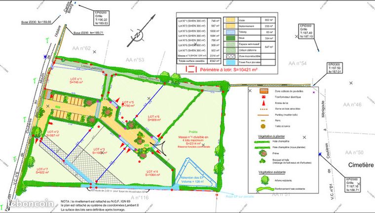 Terrain 909 m² Coutieres
