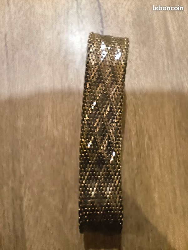 Bracelet De Montre Vintage ZRC Plaqué Or 18mm - Style Racing, Neuf Sans étiquette
