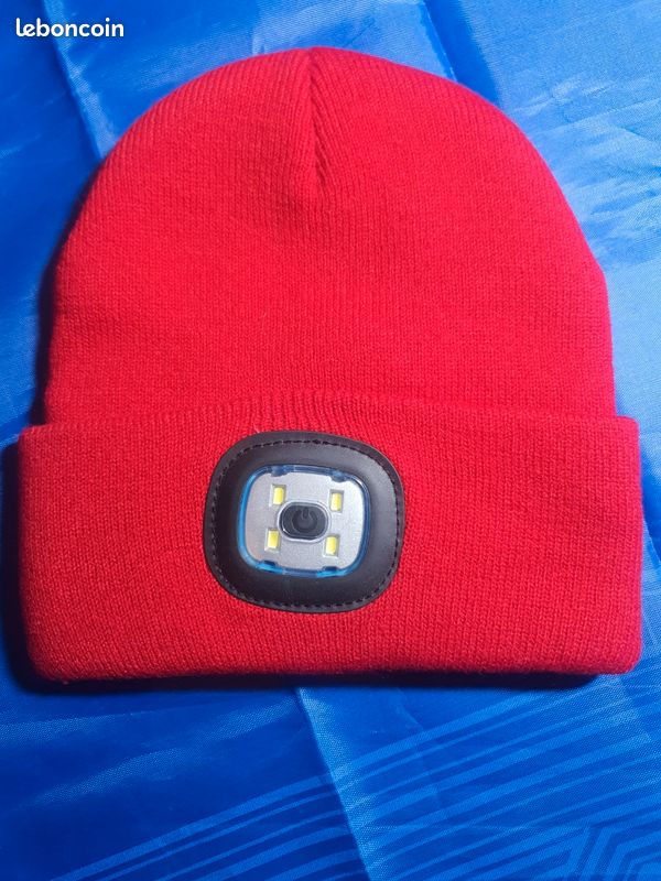 Bonnet d'hiver pour hommes et femmes, avec lumière LED, tricoté, Rechargeable, pour course de nuit, pêche, équitation, sport, adolescents (image 1)
