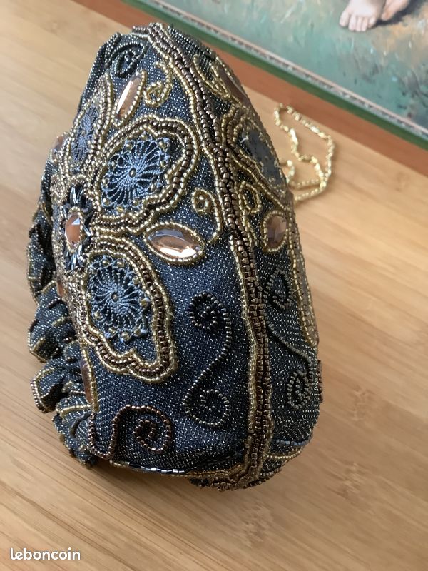 Sac à main vintage perles (image 7)