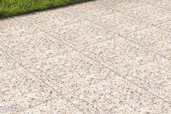 Dalle atlas gravillonnee 40x40cm ep.35mm beige - alkern (image 2)