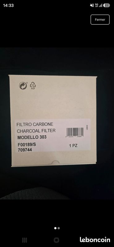 Filtre à charbon hotte Elica (image 1)