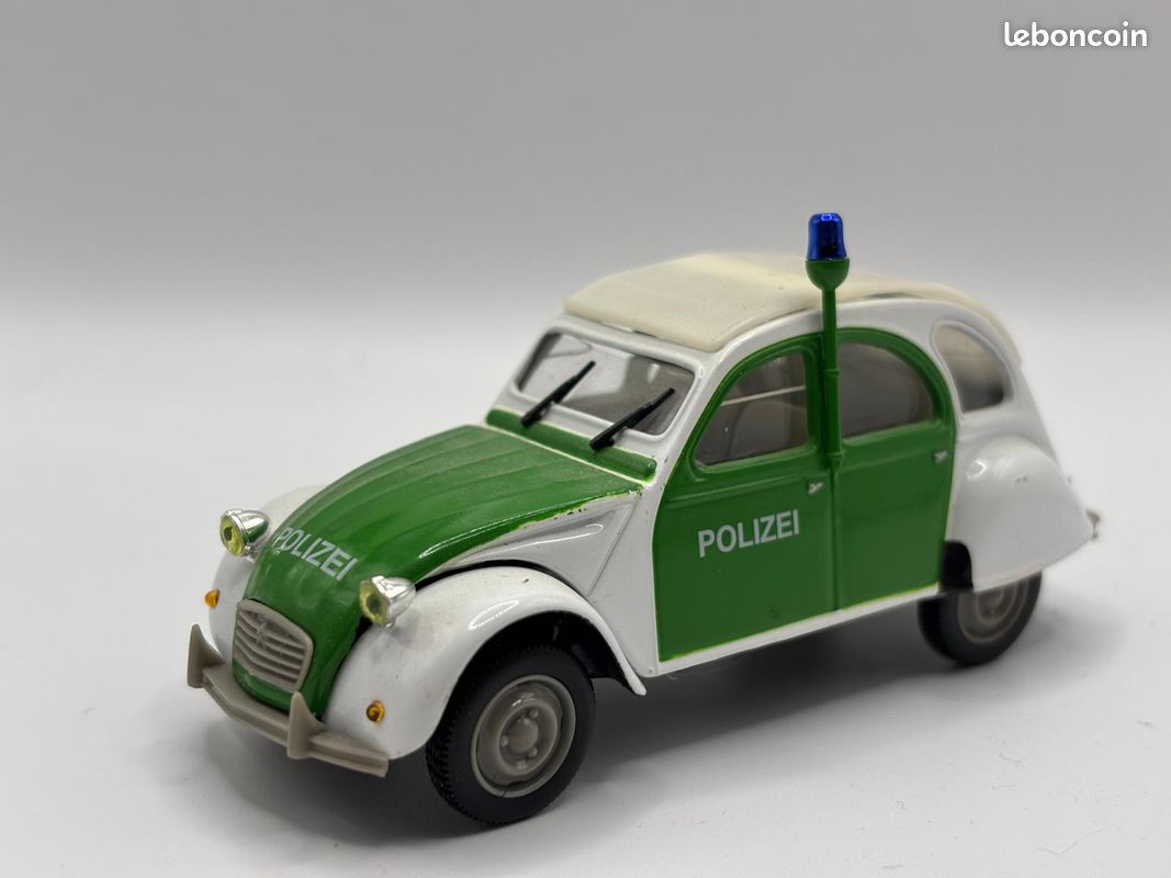 Voiture Miniature Eligor 1/43 - Citroën 2CV Police Néerlandaise - Neuf Avec Fascicule
