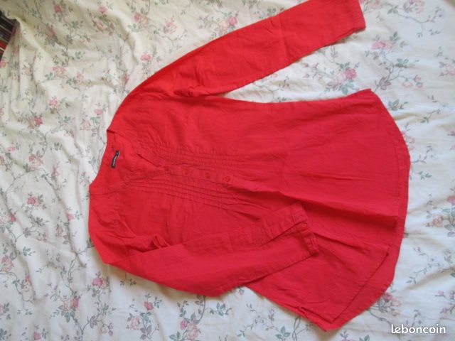 (2949) TBE Chemisier rouge In Extenso Taille 36 Taille S (image 2)