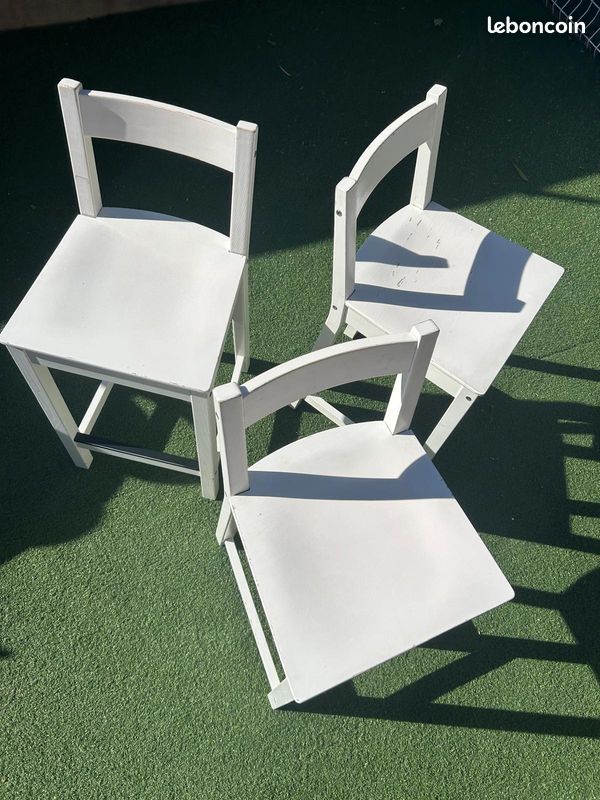 Chaise haute de cuisine en bois blanche Ikea (image 5)