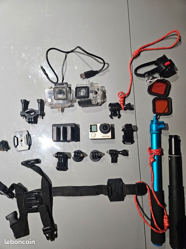 GoPro Hero4 Argent + Poignée Stabilisatrice - Très Bon état