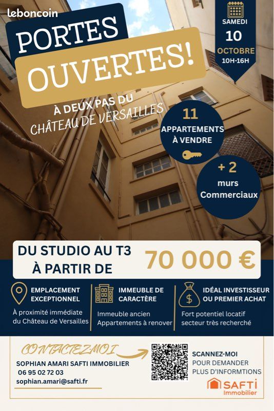 Appartement 2 pièces 60 m² · à Versailles · 60 m² · 70 000 €