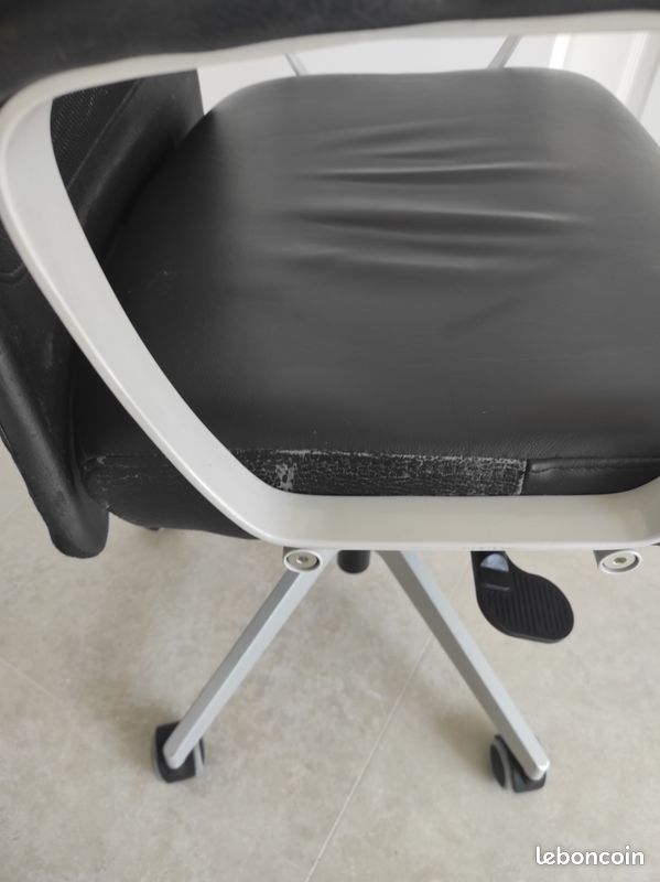 Fauteuil de bureau, soutien lombaire, à roulettes, noir (image 4)