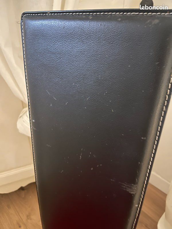 Chaise lot 2 Design Noire et rouge (image 4)