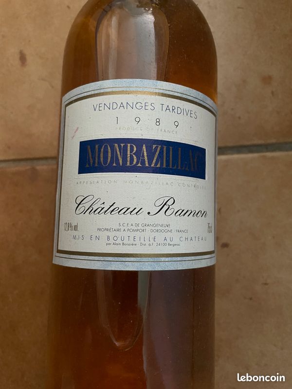 Vin Monbazillac château ramon vendanges tardives 1989 (image 2)