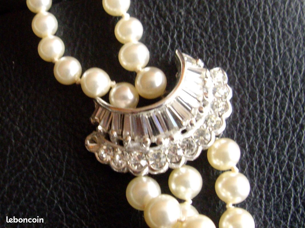 Collier perles 2 et 3 rangs (image 2)
