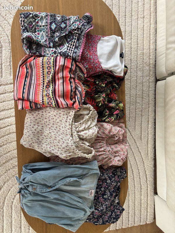 Lot robes et combi shorts fille 8ans (image 1)
