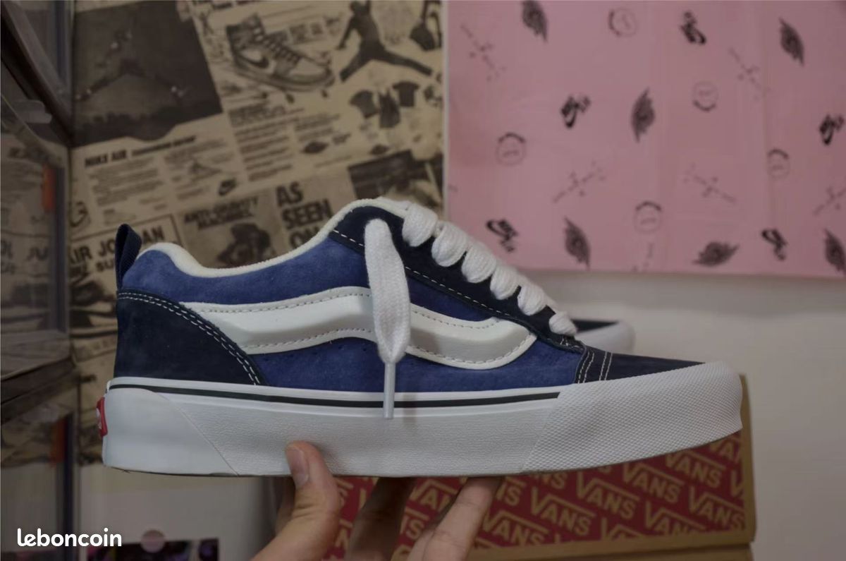 Vans Knu Skool Chaussure Vans Bleu Ou Rose Vans Knu Skool 42