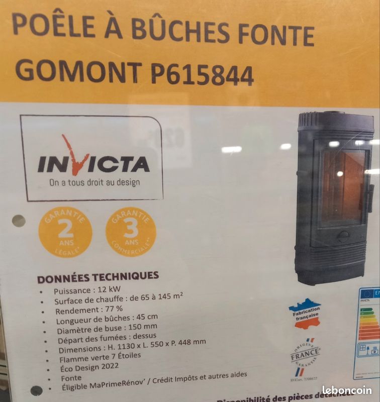 Poêle à bois Invicta 12kw (image 12)