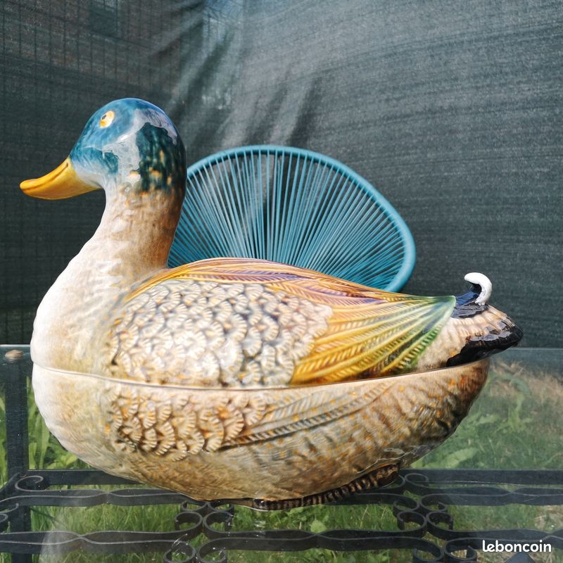 Vieux Cadre Canard Floral Crewel Vintage - Neuf Sous Emballage 8x10 Pouces