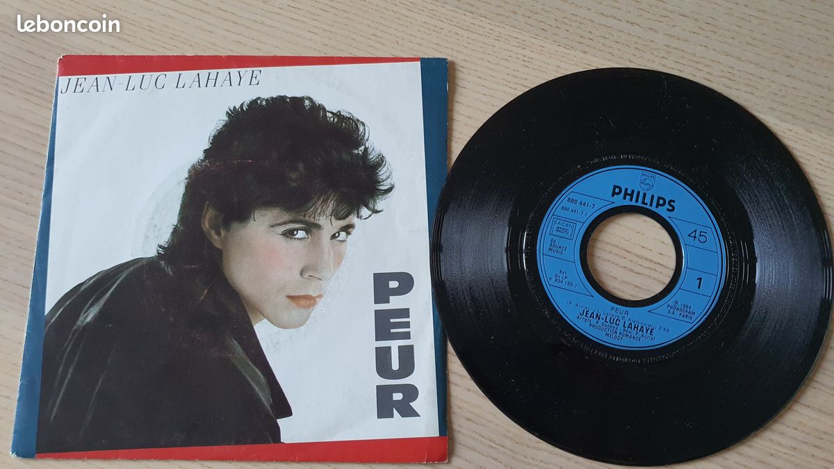 Lot de 3 vinyls 45t/33t - Jean-luc Lahaye - Peur / Papa chanteur (image 4)