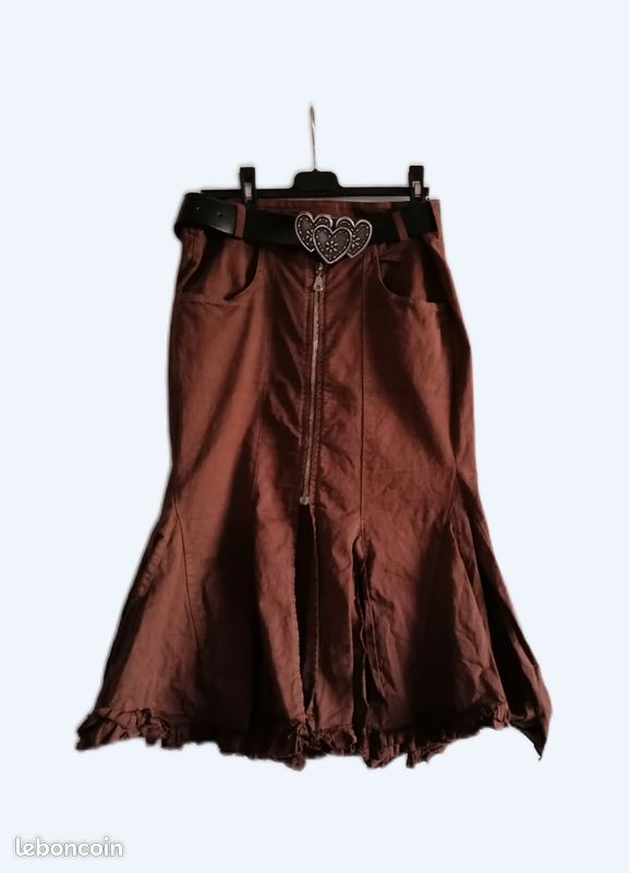 Jupe Bellocoton Taille 40 Marron - Occasion Très Bon état - Matière Mélangée