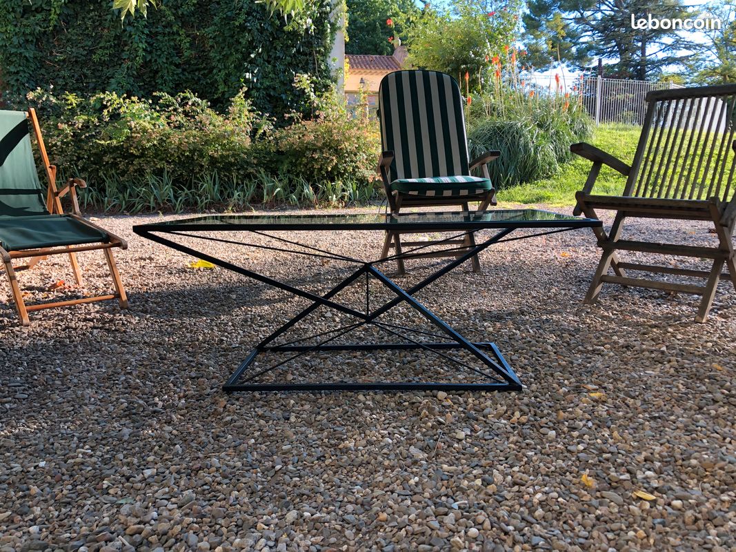 TABLE BASSE - Métal et verre - Ferronnerie (image 6)