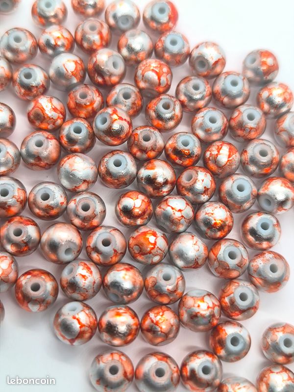 Lot de perles en verre 8mm (image 2)