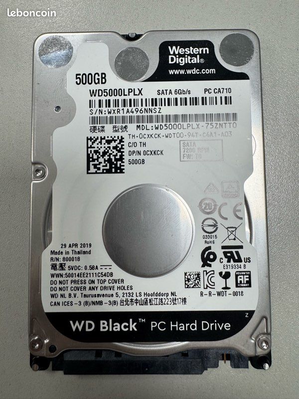 Hdd 2.5 Disque Dur Interne 3.5 Western Digital 320 Go / Reconditionné Hdd 500go