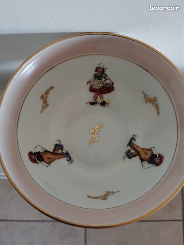 Bol ancien à soupe ou bouillon porcelaine Jammet Seignolles Limoges (image 6)