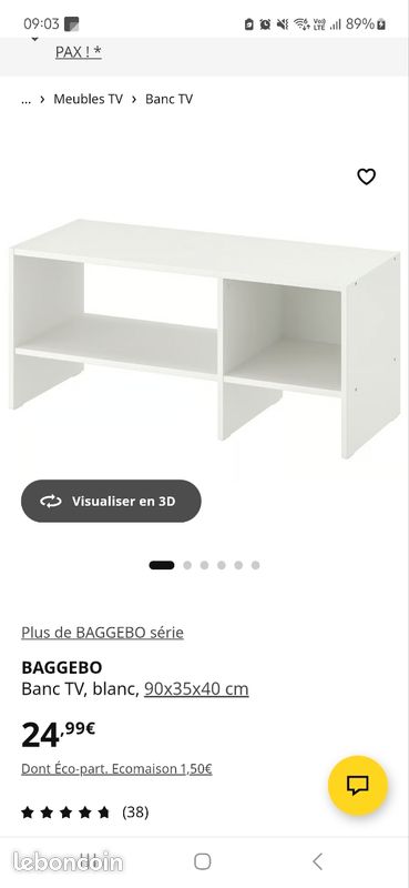 Meuble étagère / TV Ikea (image 1)