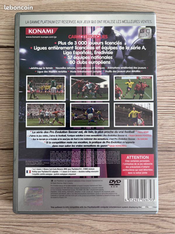 Jeux vidéo pro évolution soccer 4 pour PlayStation 2 en très bon état - Jeux vidéo