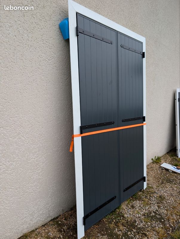 Grand volet en aluminium isolé 130x225x6 CM gris (image 4)