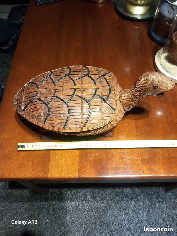 Boîte à Bijoux Secrète En Bois Forme Tortue - Fait Main - Neuf Avec étiquettes - Marque Beltiscool