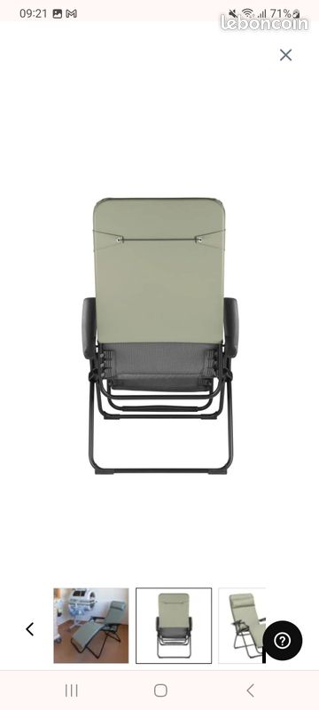 Fauteuil Relax matelassé Zéro Gravité Vital Agivir® LAFUMA (image 4)