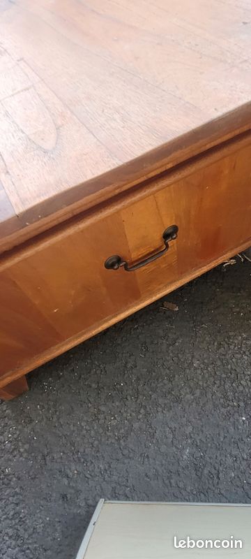 Table basse en bois massif style rustique / campagne chic (image 7)