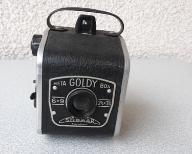 Appareil Photo Ancien Méta GOLDY Box STIGMAR 6×9 – Vintage, état Fonctionnel