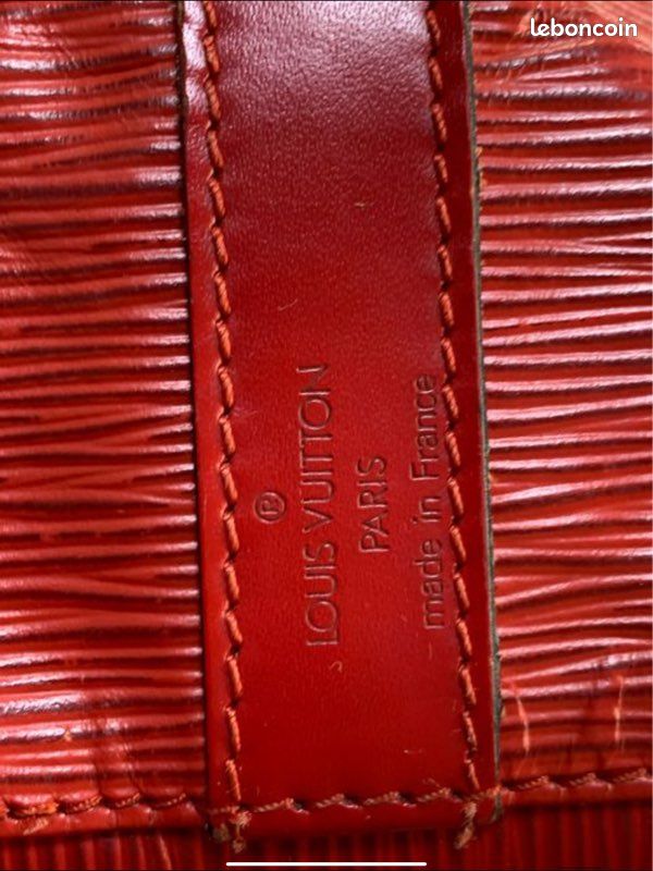 Sac à main Louis Vuitton petit Noé leather Rouge bordeaux (image 7)