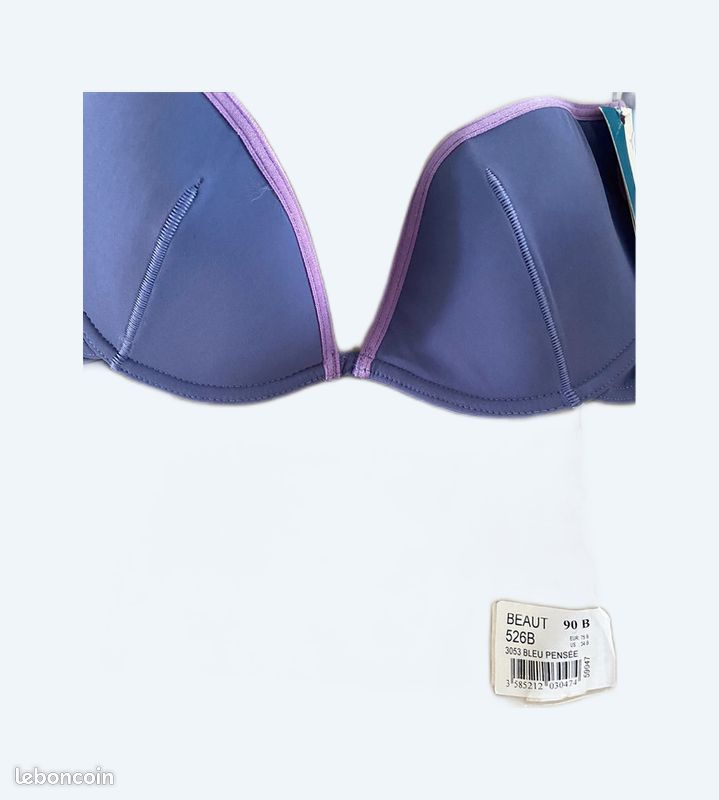 Soutien-gorge Bandeau Princesse Tam Tam - Taille 1 - Violet - NEUF Avec étiquettes
