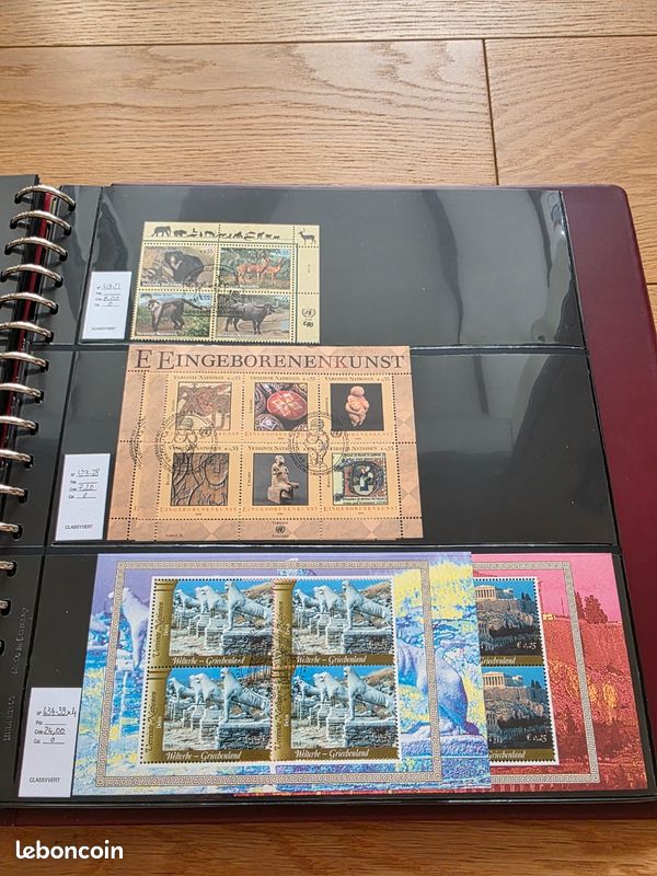 Collection Timbres ONU Vienne dans Classeur Luxe - 50 p. Complets & Blocs CITES/UNESCO (image 18)