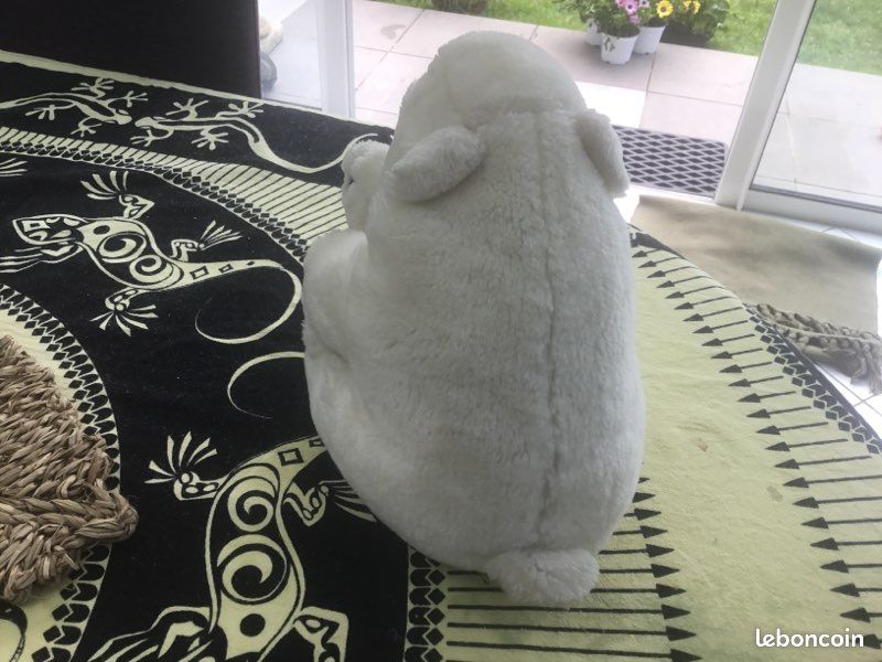 Ours en peluche blanc avec son ourson (image 3)