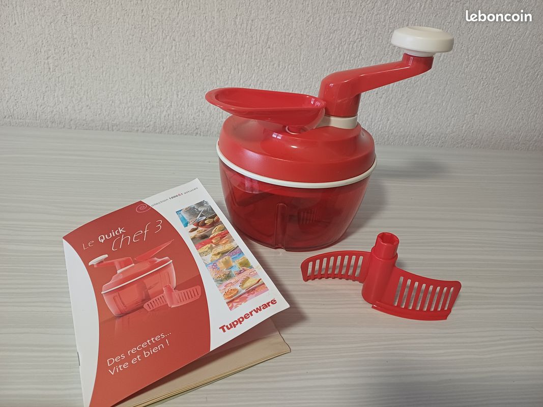 Quick Chef Tupperware Rouge - Occasion, Fonctionnel, Marque Légendaire