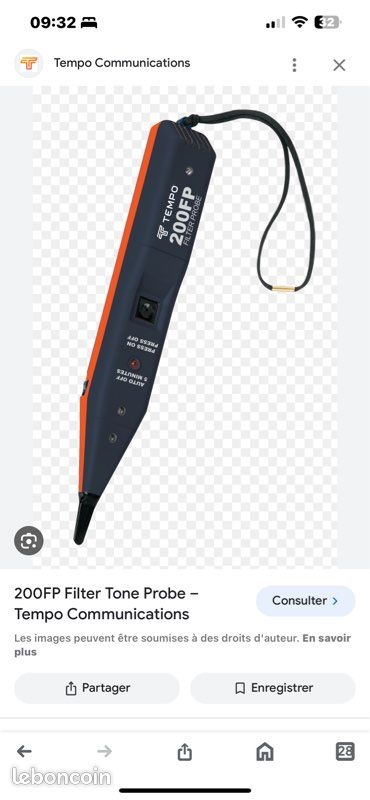 Sonde de Tonalité de filtre 200FP testeur de câbles (image 2)