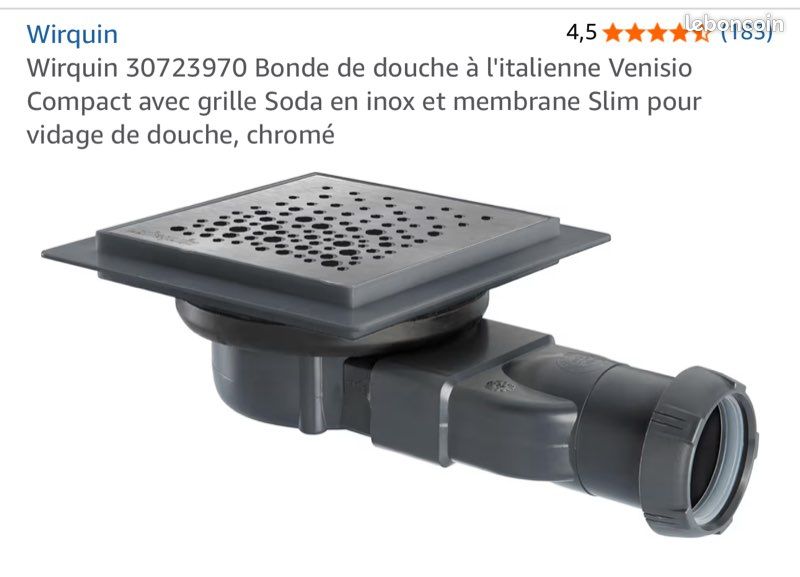 Wirquin Bonde de douche à l'italienne (image 1)
