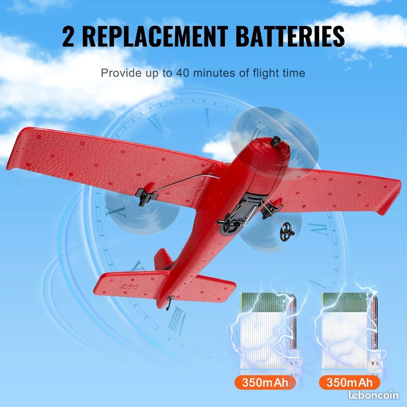 volantexrc RC Avion, 4CH Avion Télécommandé F4U Corsair pour Adultes Système de Stabilisation Xpilot, Acrobaties Aériennes à une Touche, Télécommande
