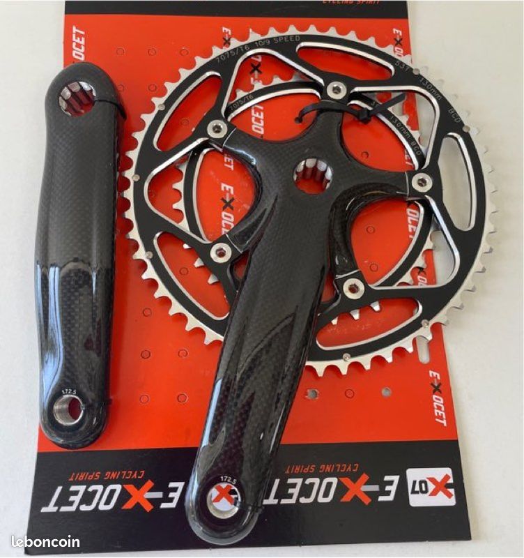 Pédalier Carbone Ergomo 172,5 Mm 53/39t – Compteur De Puissance Intégré – 10/9 Vitesses