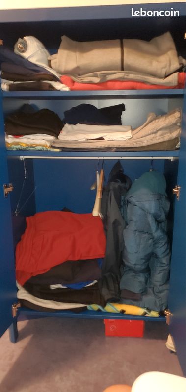 Chambre Enfant Bleu: Lit, Armoire et Commode (image 14)