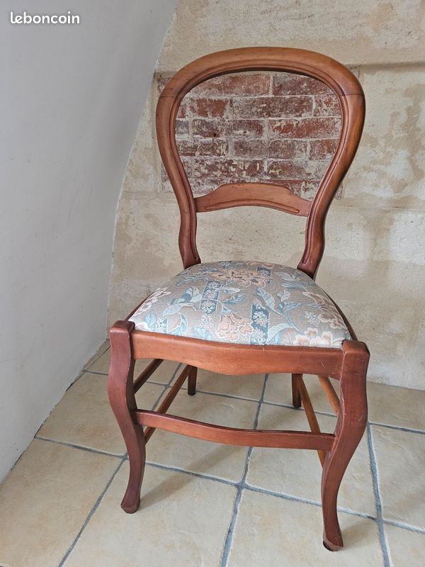 Vends 6 chaises rembourrées Style Louis Philippe en merisier massif TBE (image 7)