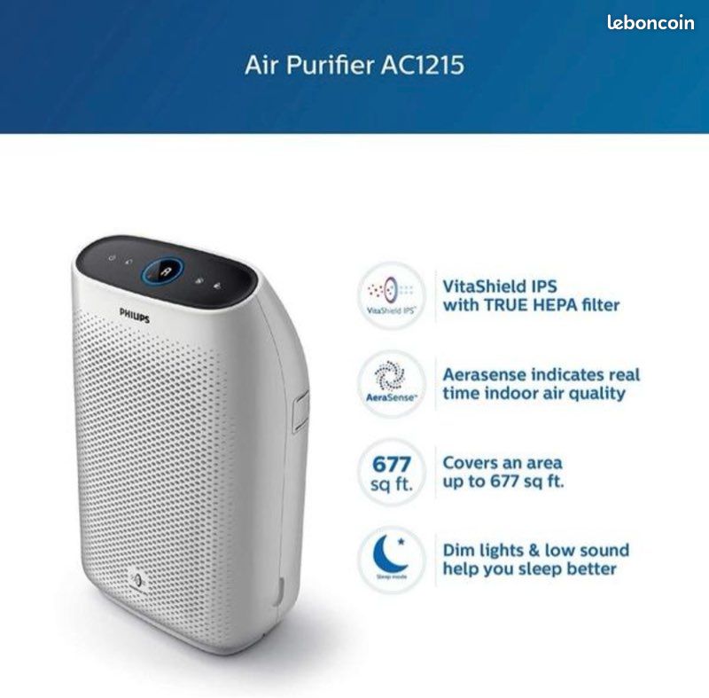 Purificateur d’air Philips série 1000i AC1215/10 (image 3)